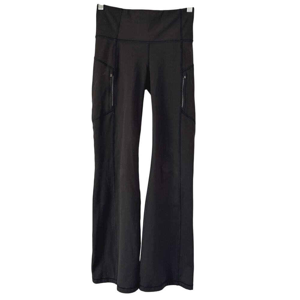 Athleta Rainier Bootcut Activewear Pant in Black Size Small *EUC